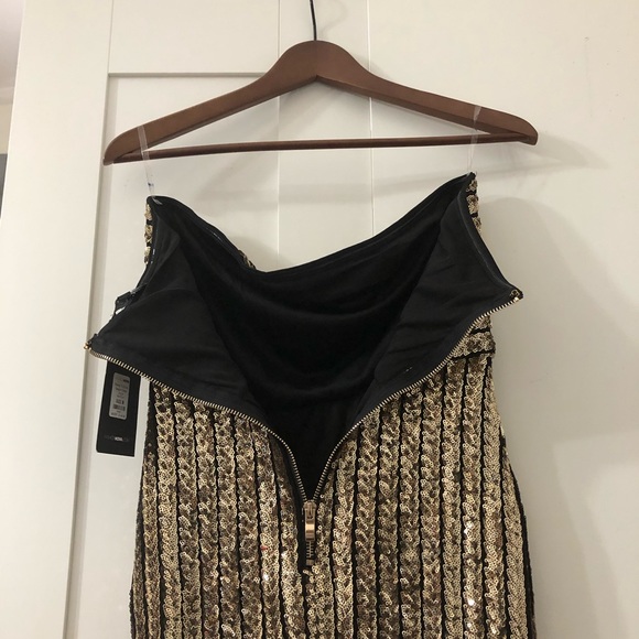 Fashion Nova Gold Sequin Dress - Picture 5 of 6